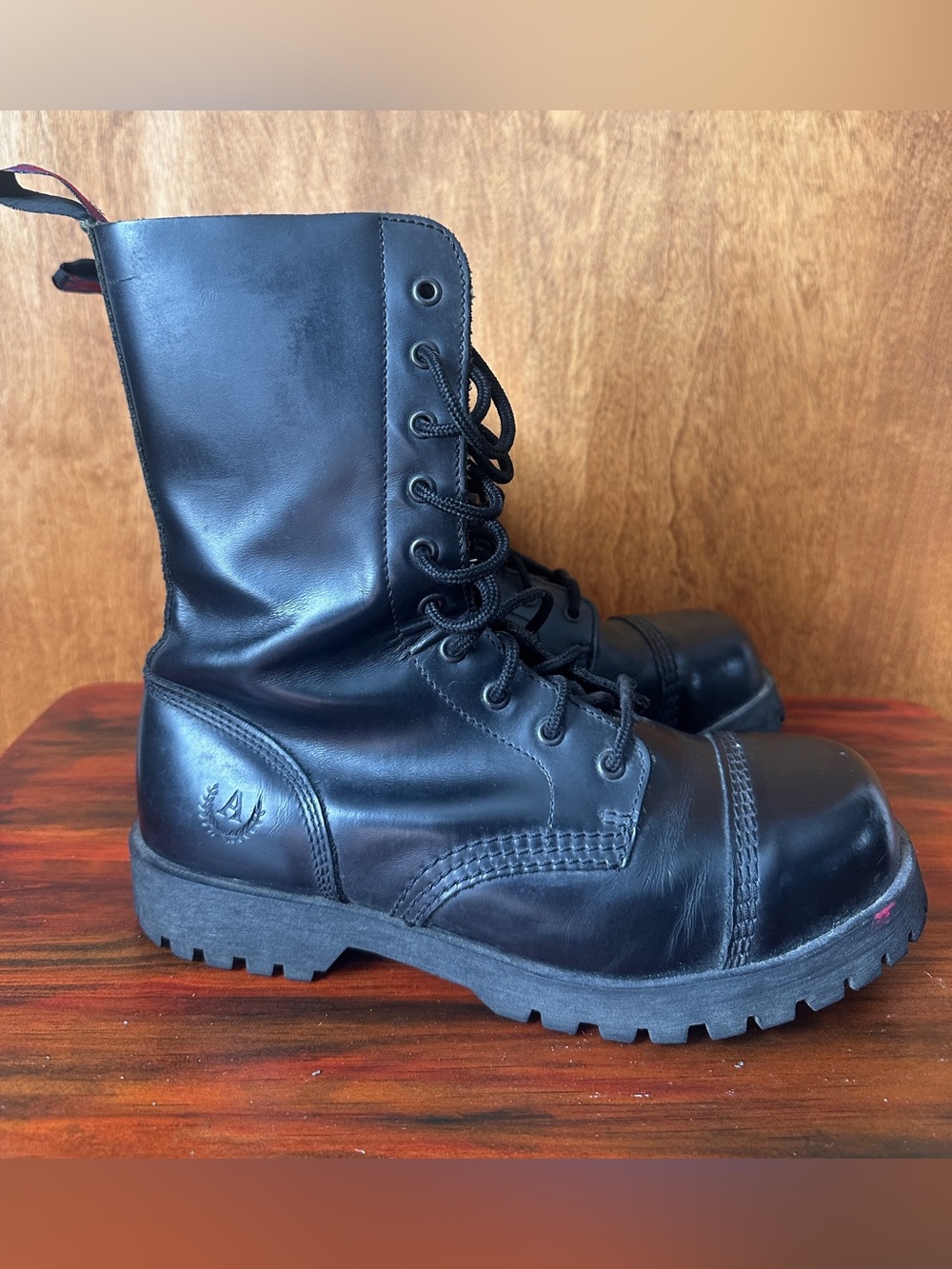 Original Alpha Rangers 10 hole Boots -Jumper, Festival- RARE-Leather Steel Toe